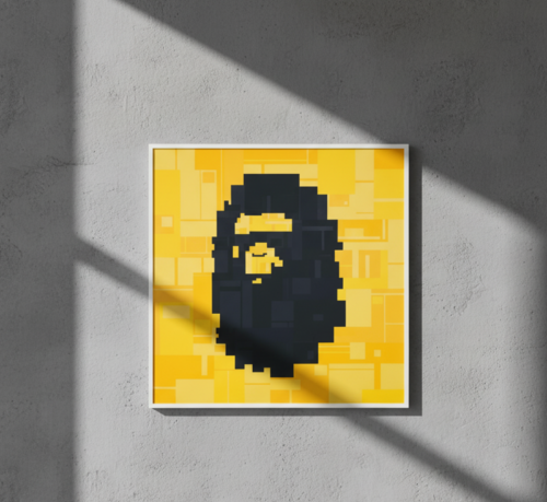 Ape Head Yellow and Black di Adam Lister, Stampa in vendita su Singulart