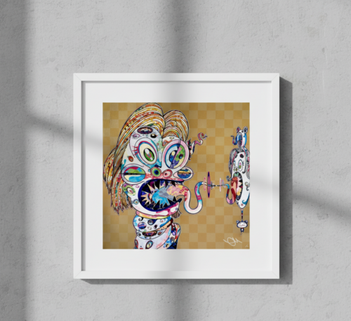 Homage to Francis Bacon (Study for head of Isabel Rawsthorne, Gold) von Takashi Murakami, Druck kaufen auf Singulart