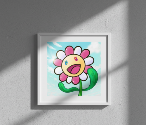 Murakami.Flower #0085 Smiling Girl (Kaikai Kiki) von Takashi Murakami, Druck kaufen auf Singulart