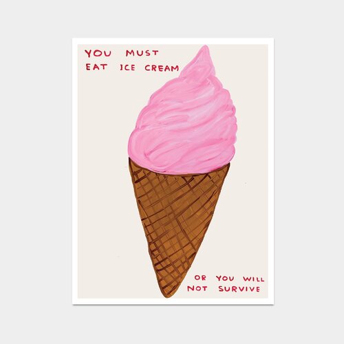 You Must Eat Ice Cream or You Will Not Survive de David Shrigley, Impresión a la venta en Singulart
