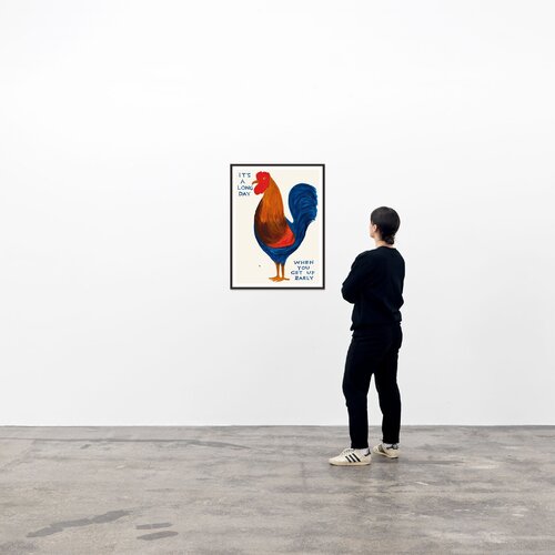 It's A Long Day When You Get Up Early (Rooster) by David Shrigley, 版画 for Sale on Singulart