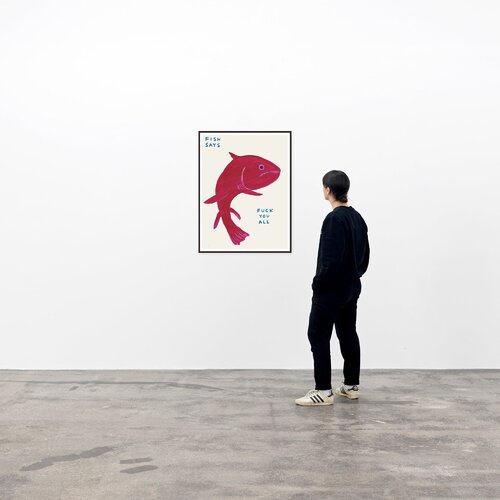 Fish Says Fuck You All by David Shrigley, 版画 for Sale on Singulart