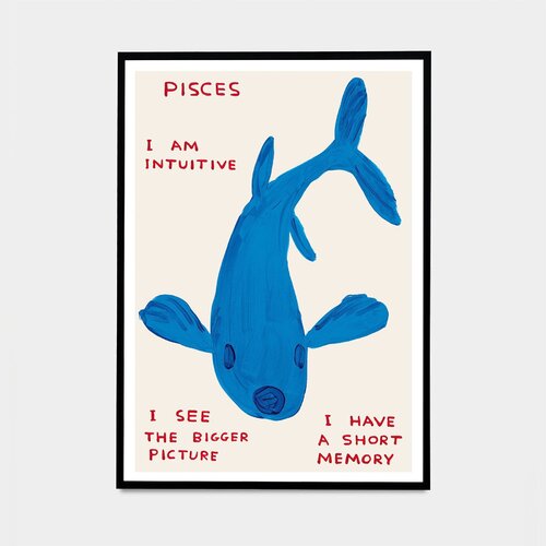 Pisces (Blue Fish) by David Shrigley, Print for Sale on Singulart