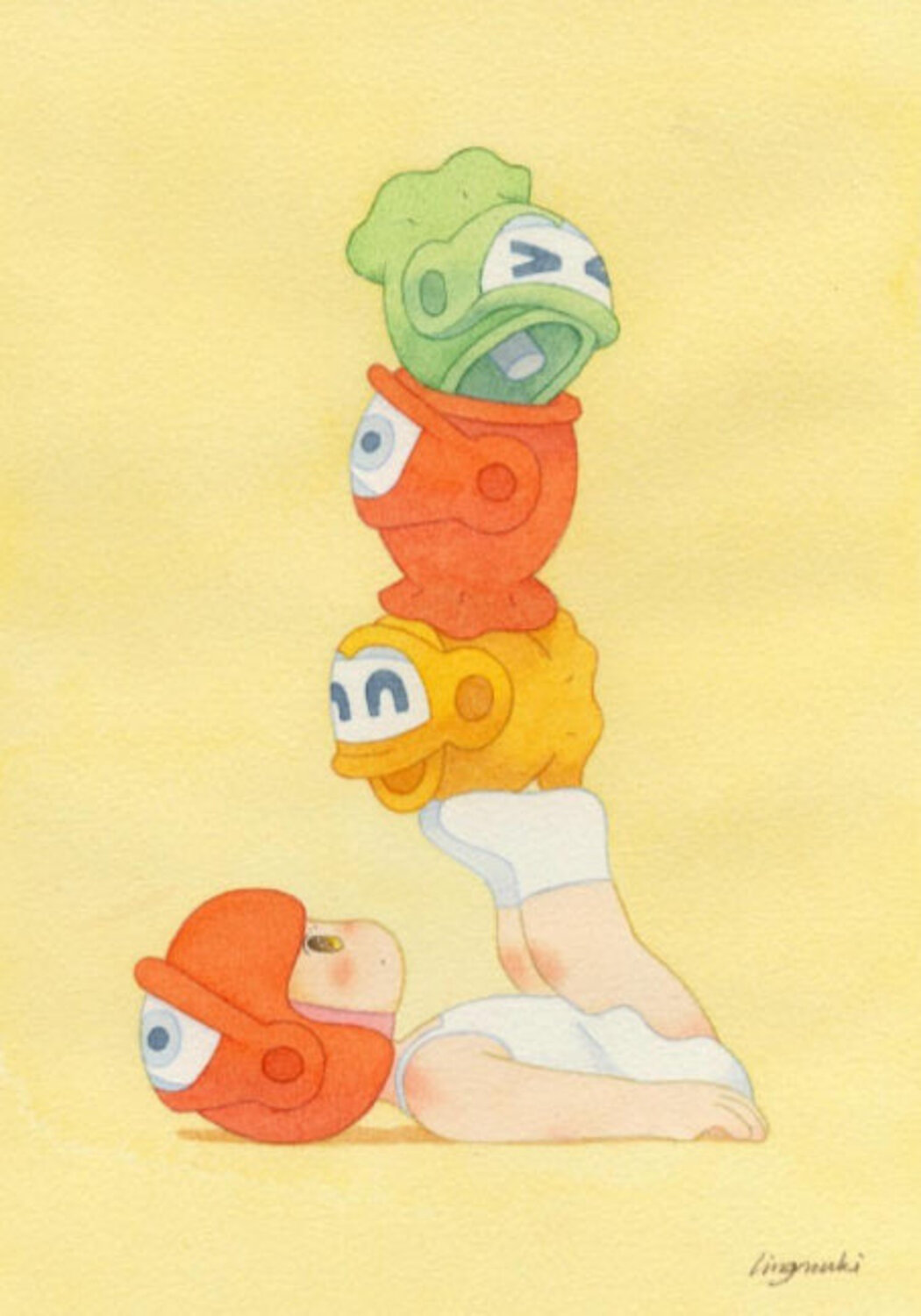 Balancing Ling Muki Work on Paper for sale
