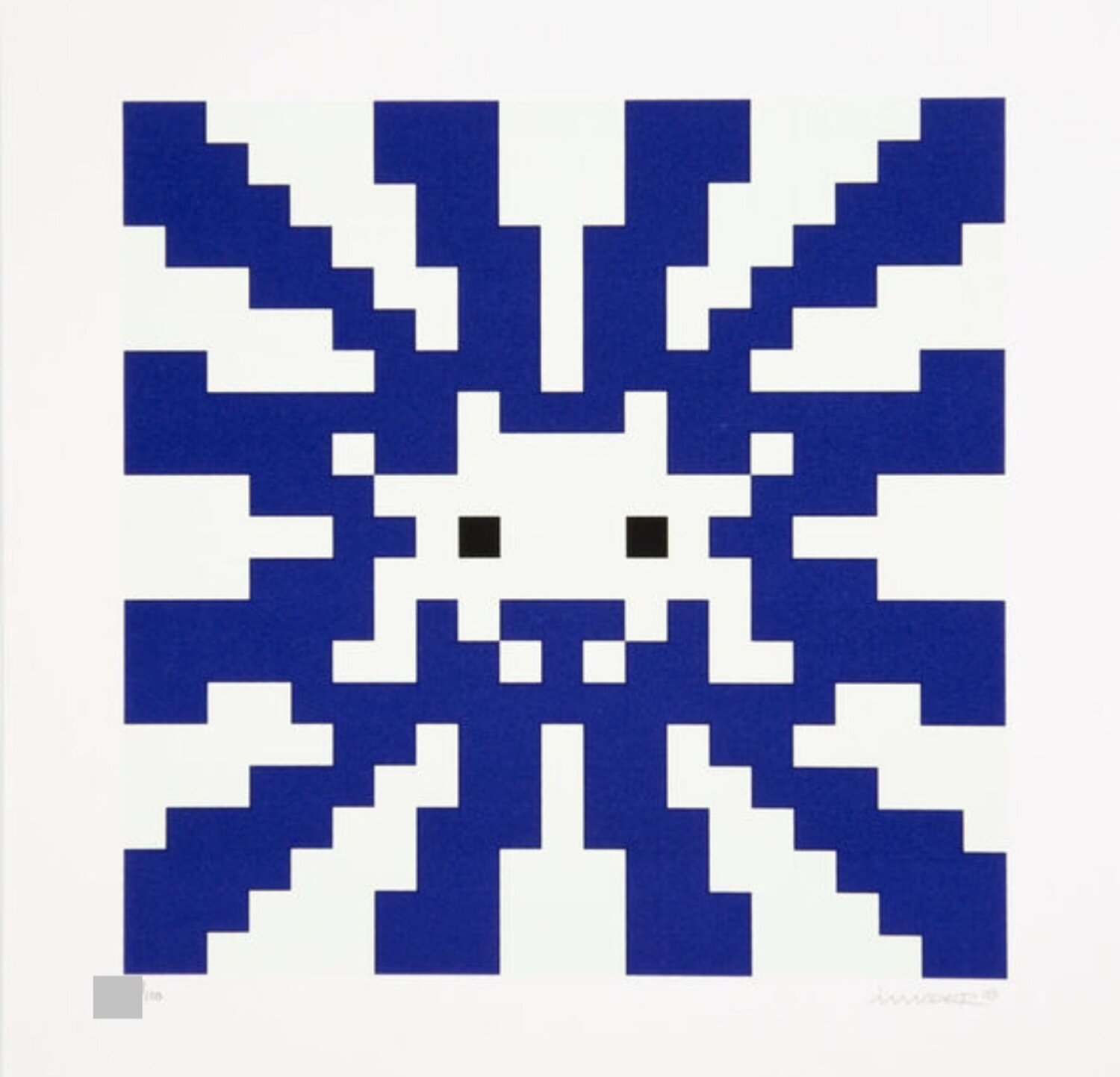 Sunset (Blue, White, Glow in Dark) Invader Stampa in vendita