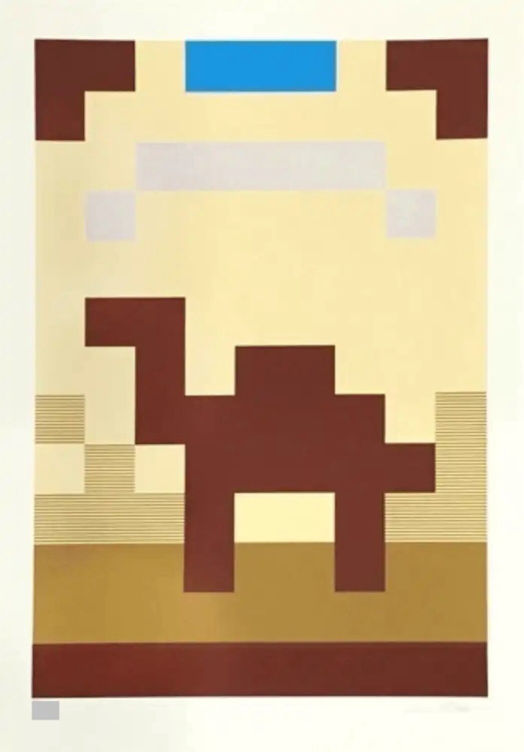 Camel (Cigarette, Brown, Beige) Invader Druck zu verkaufen