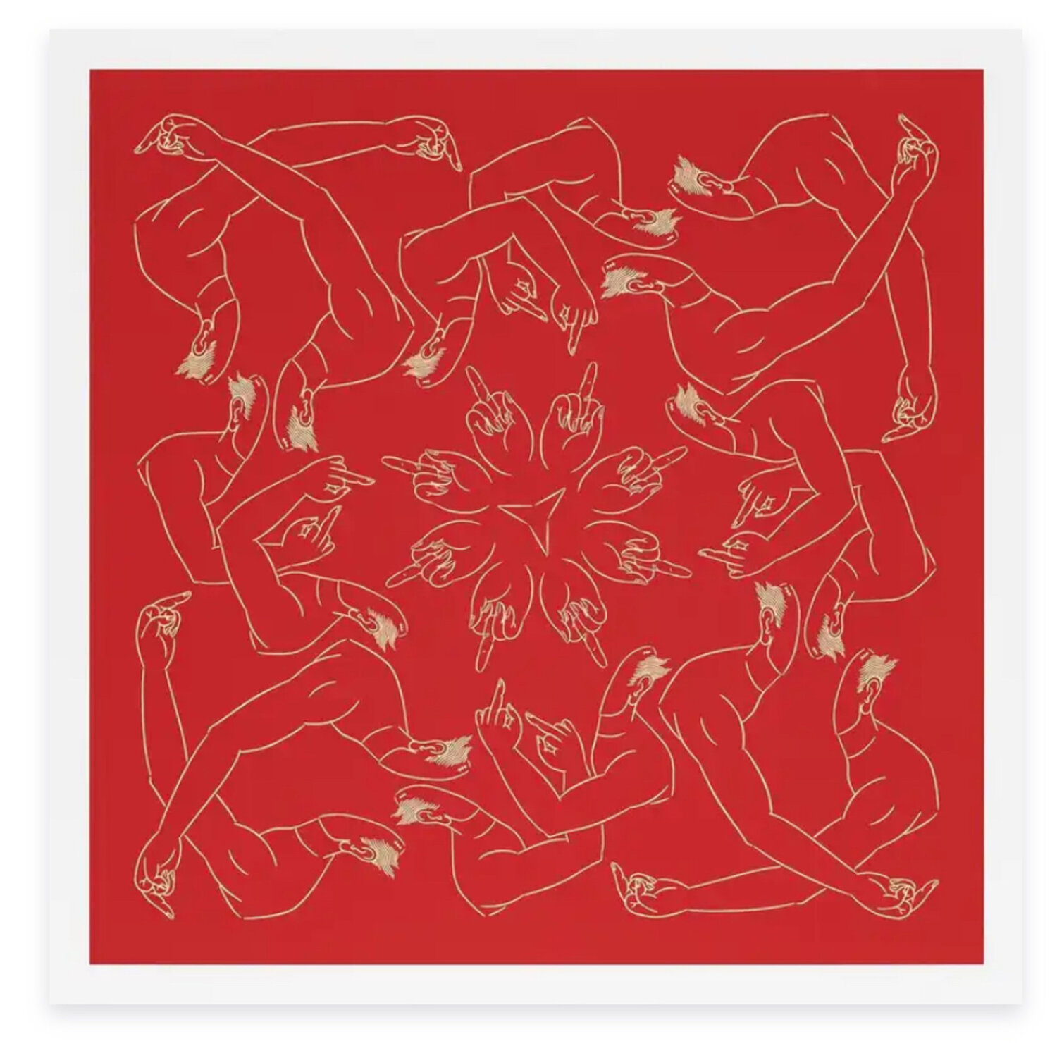 Middle Finger in Red Ai Weiwei