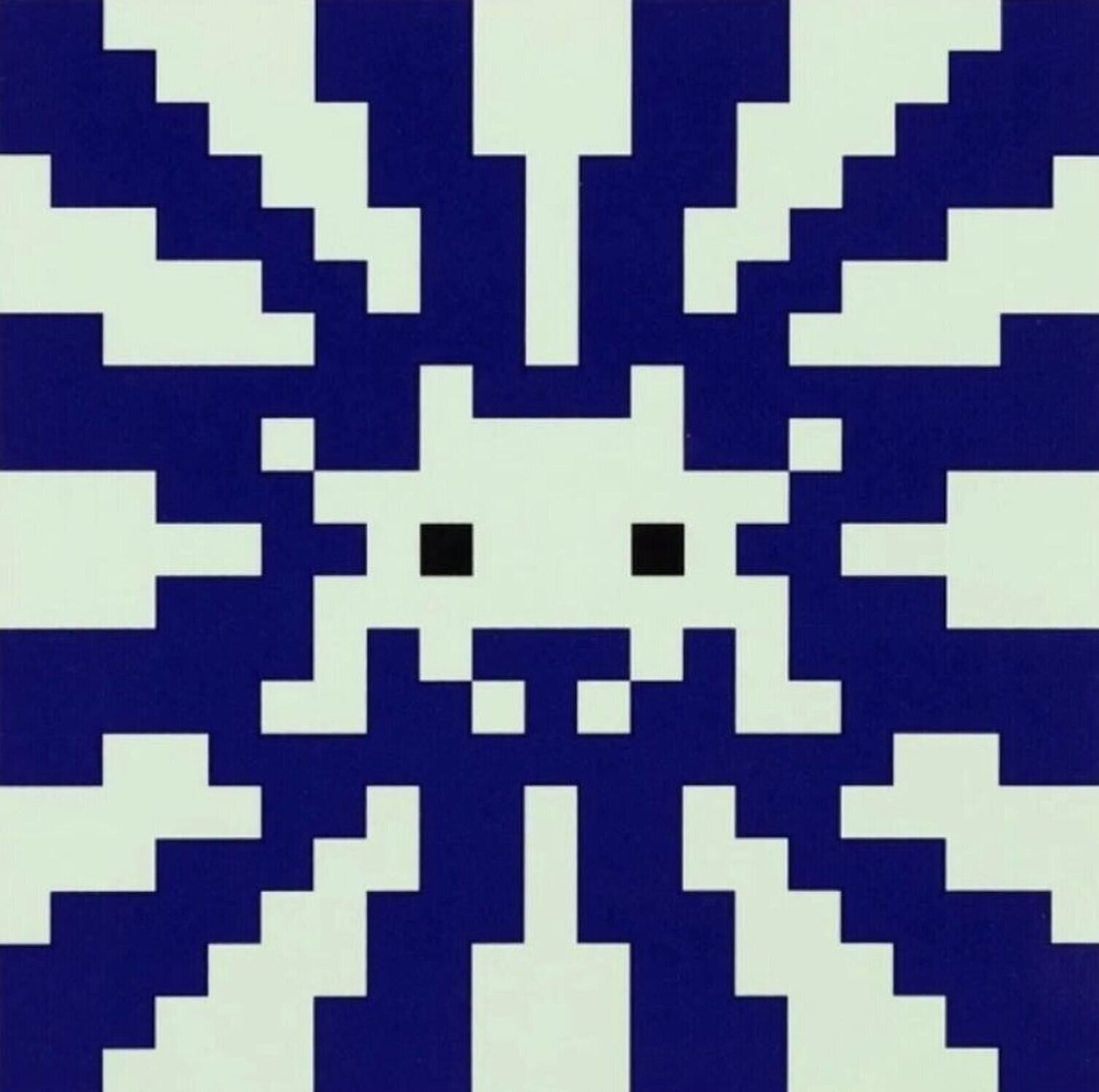Sunset (Blue, White, Glow in Dark) Invader Stampa in vendita