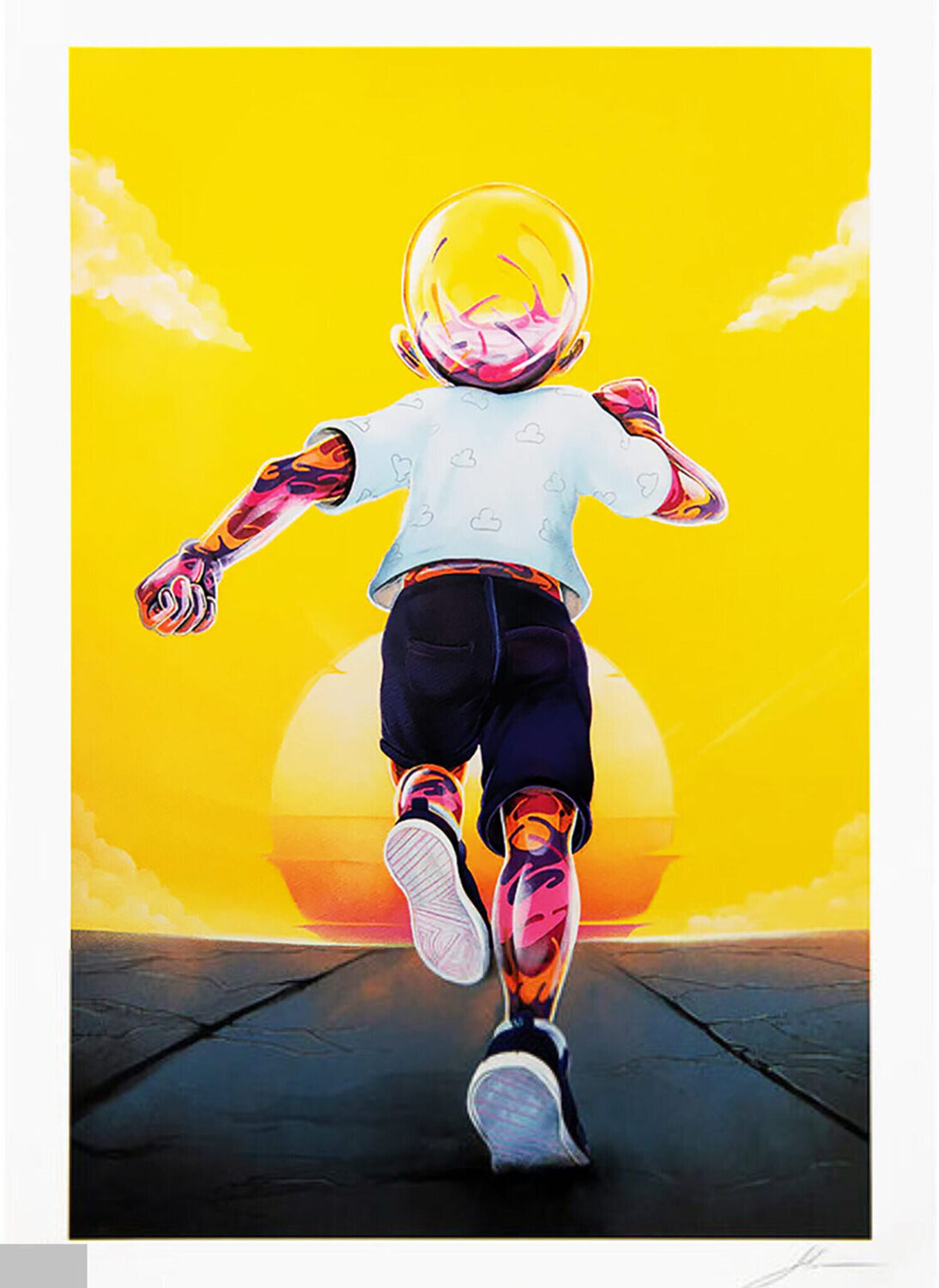 New Horizons ( Boy, Run, Yellow) James Jean Stampa in vendita