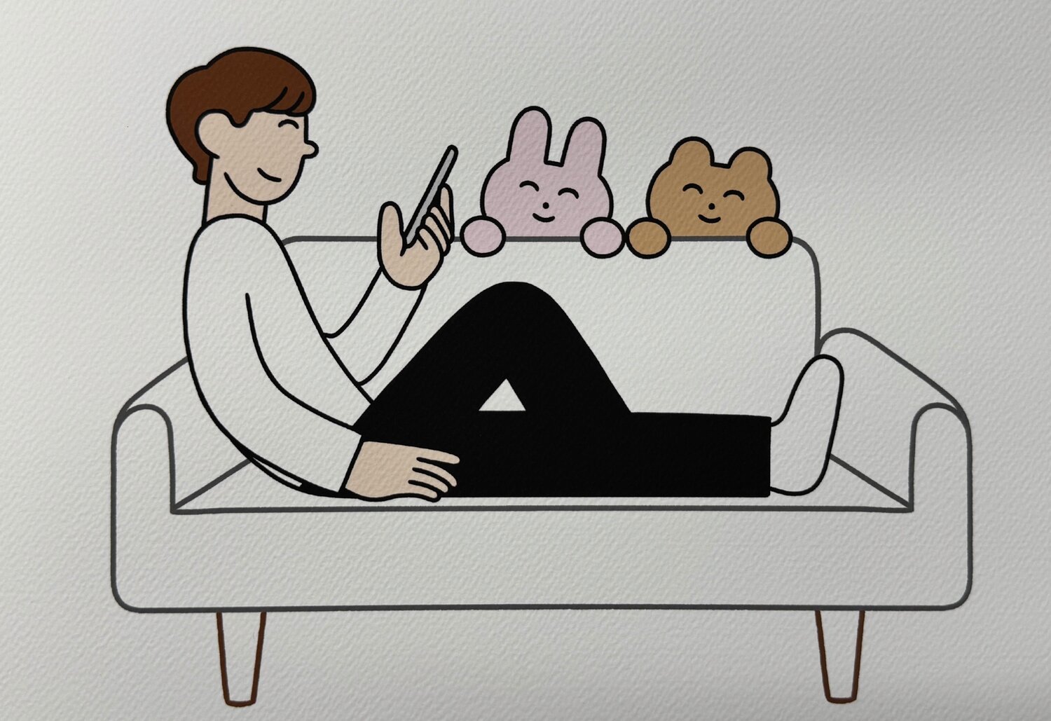 Untitled ( Boy, Couch ) Wakaru Stampa in vendita