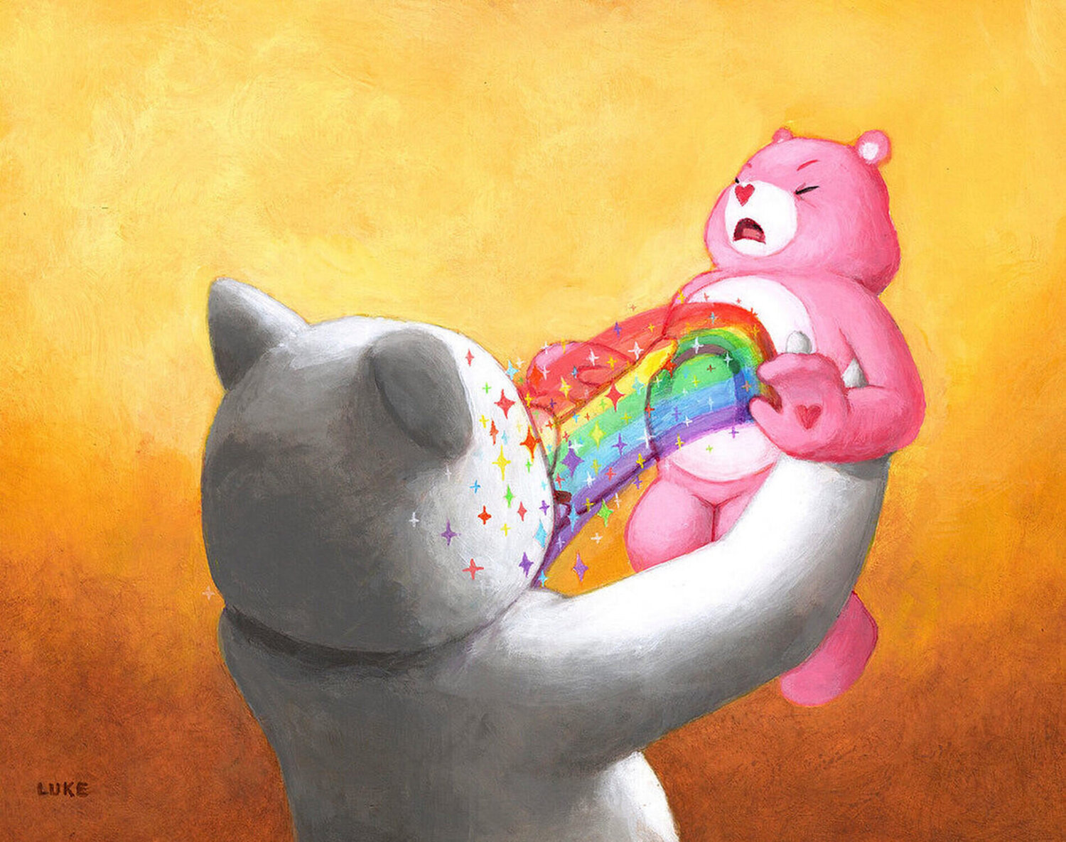 Taste The Rainbow (Carebears) Luke Chueh Stampa in vendita