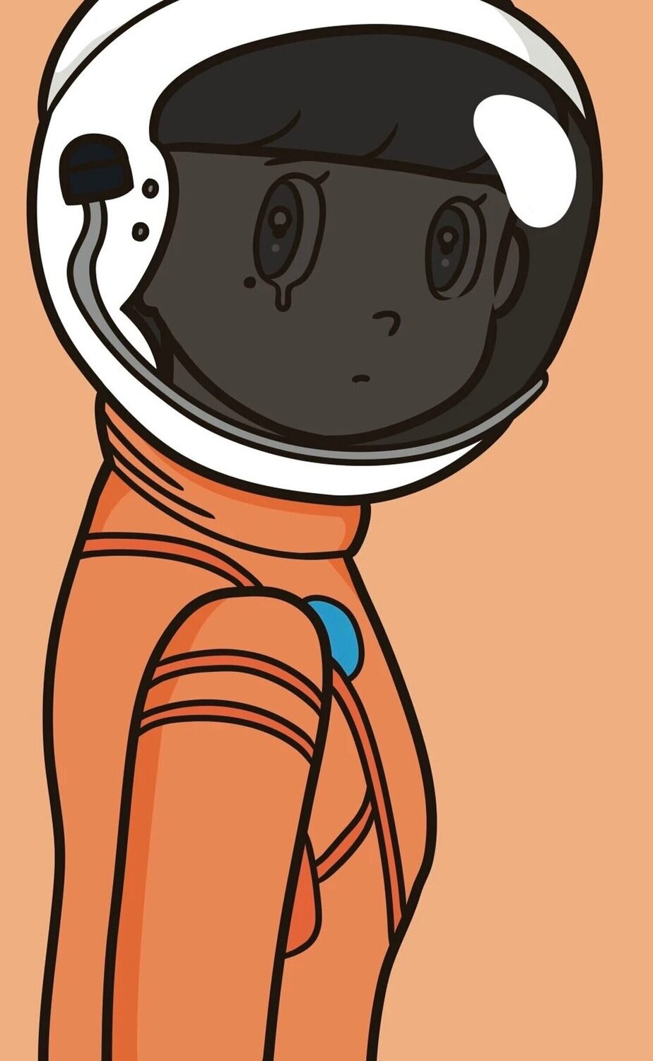 Eyewater Animal version (Space suit,Astronaut, Orange) YUYA HASHIZUME Druck zu verkaufen
