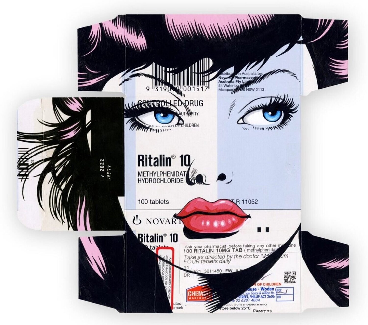 FOUR TABLETS DAILY (Ritalin) Ben Frost Stampa in vendita