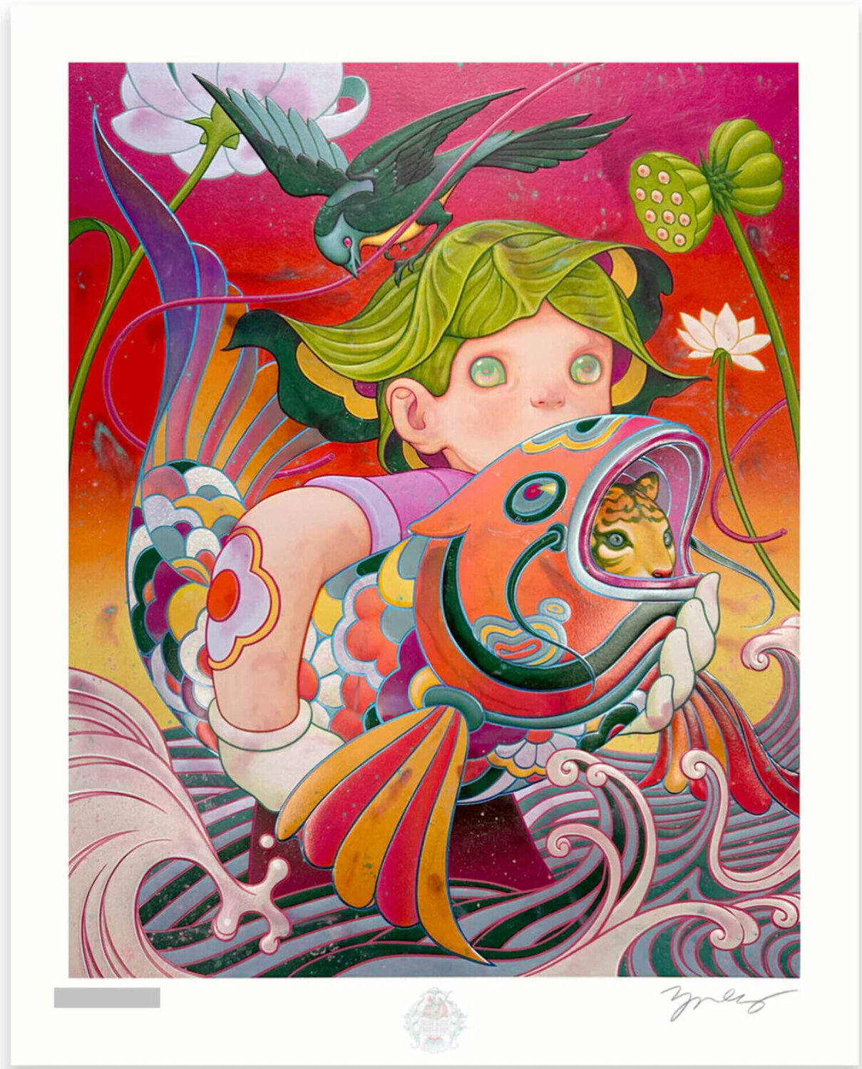 The Catch (Fish) James Jean Stampa in vendita