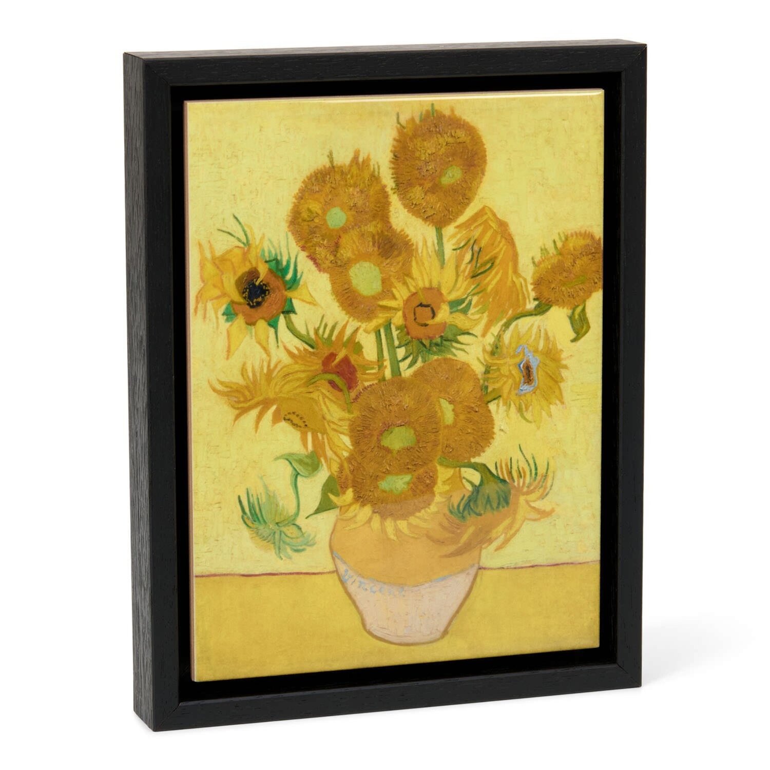 Ceramic tile in wooden frame Sunflowers Vincent van Gogh