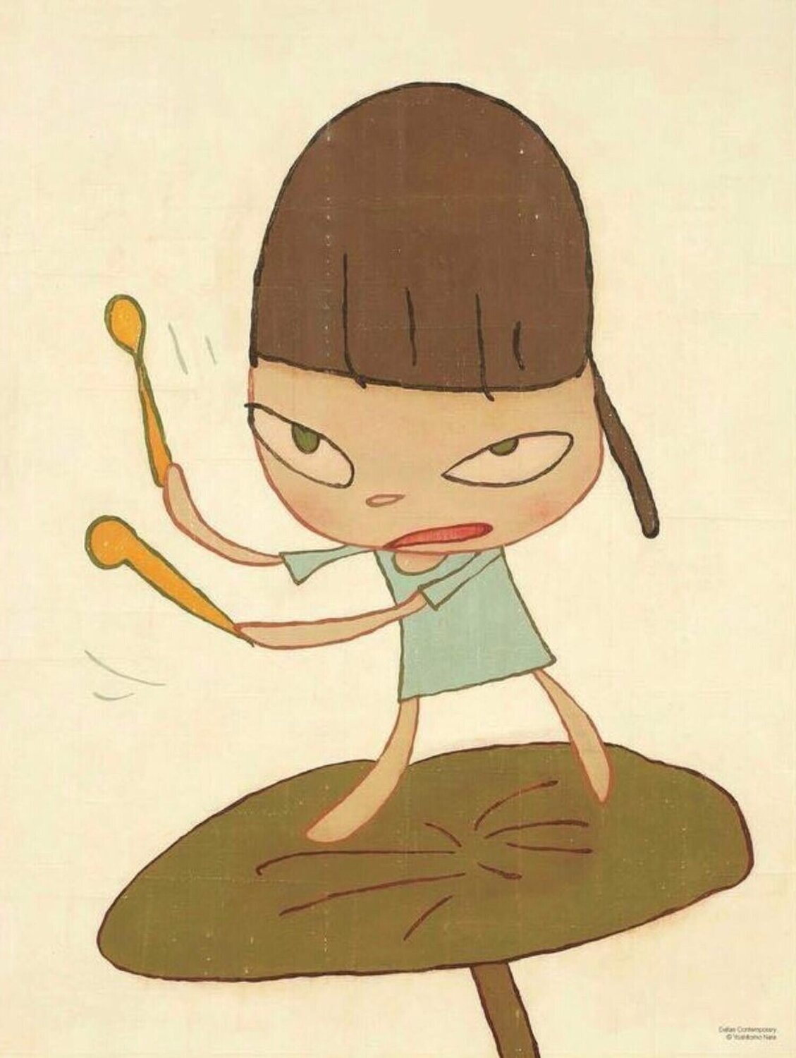 Marching on a Butterbur Leaf Yoshitomo Nara Druck zu verkaufen