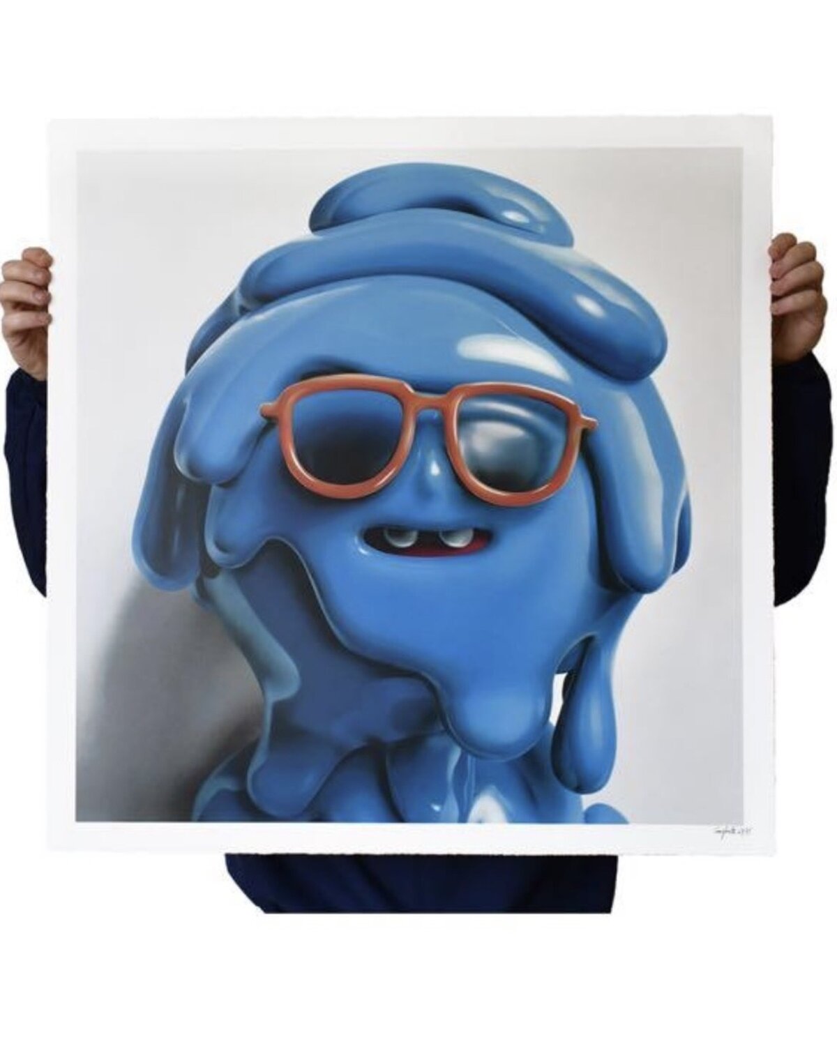 Self Portrait (Blue) Cesar Piette Stampa in vendita
