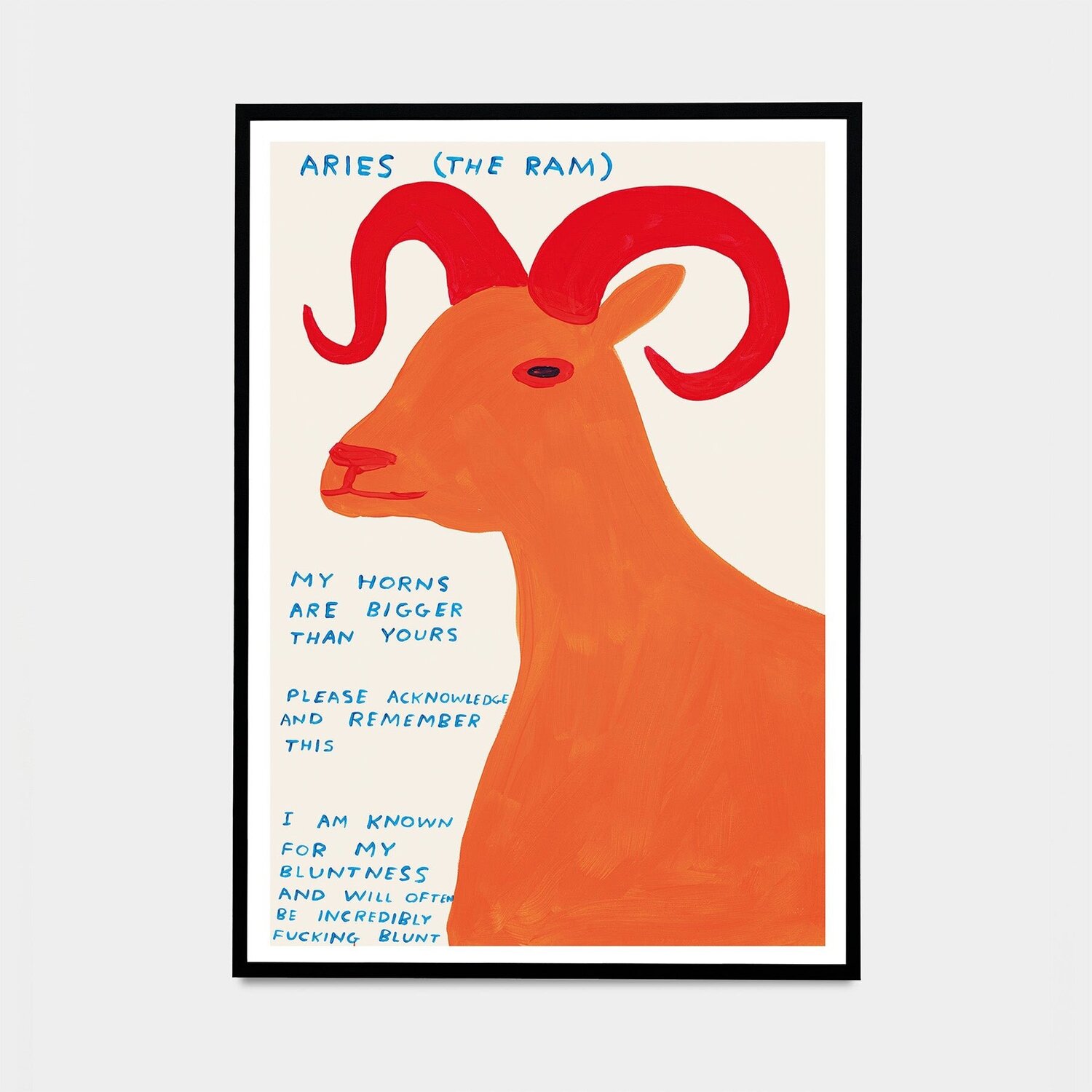 Aries ( The Ram) David Shrigley Impresión en venta