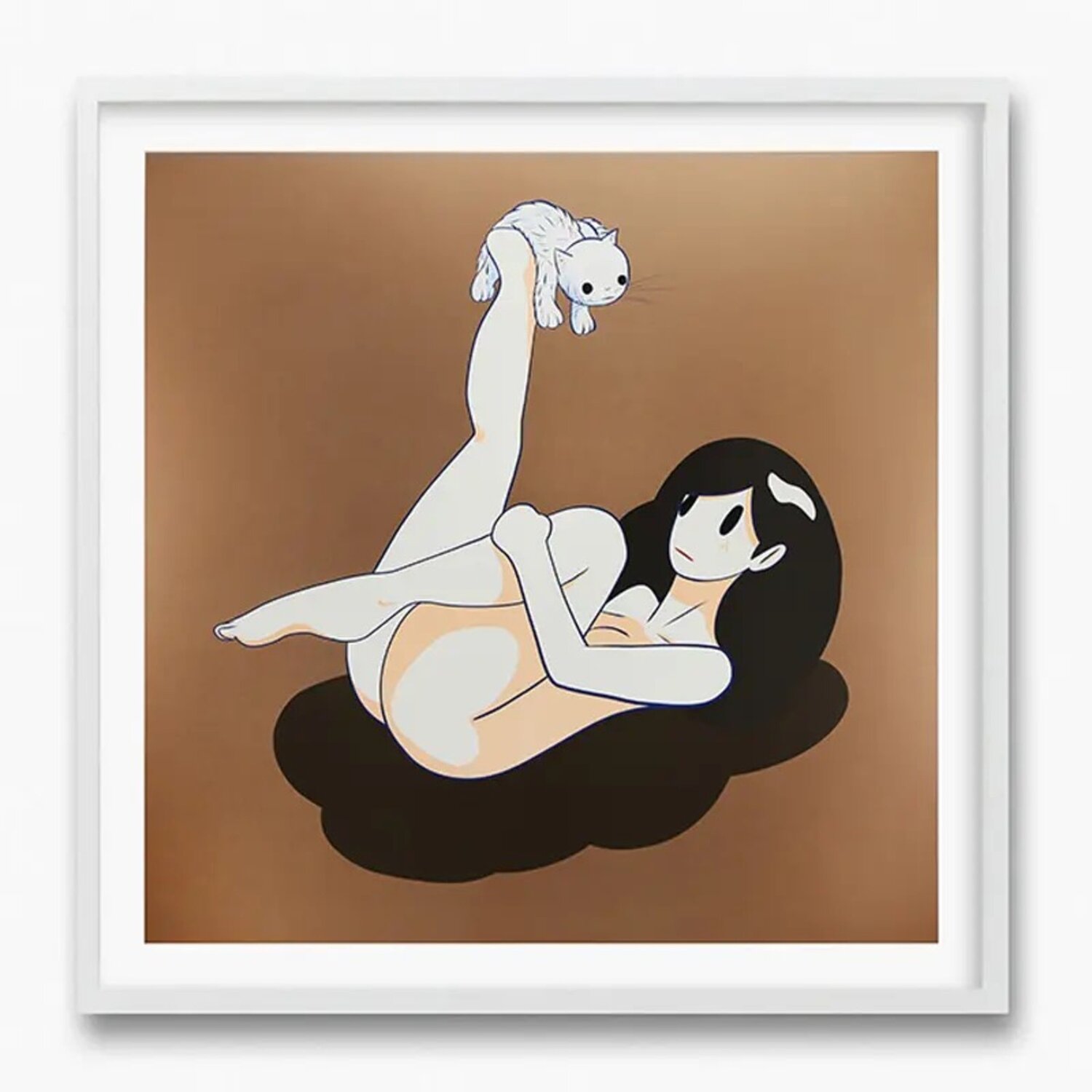 Venus with a Kitten (Golden) Takeru Amano Impresión en venta