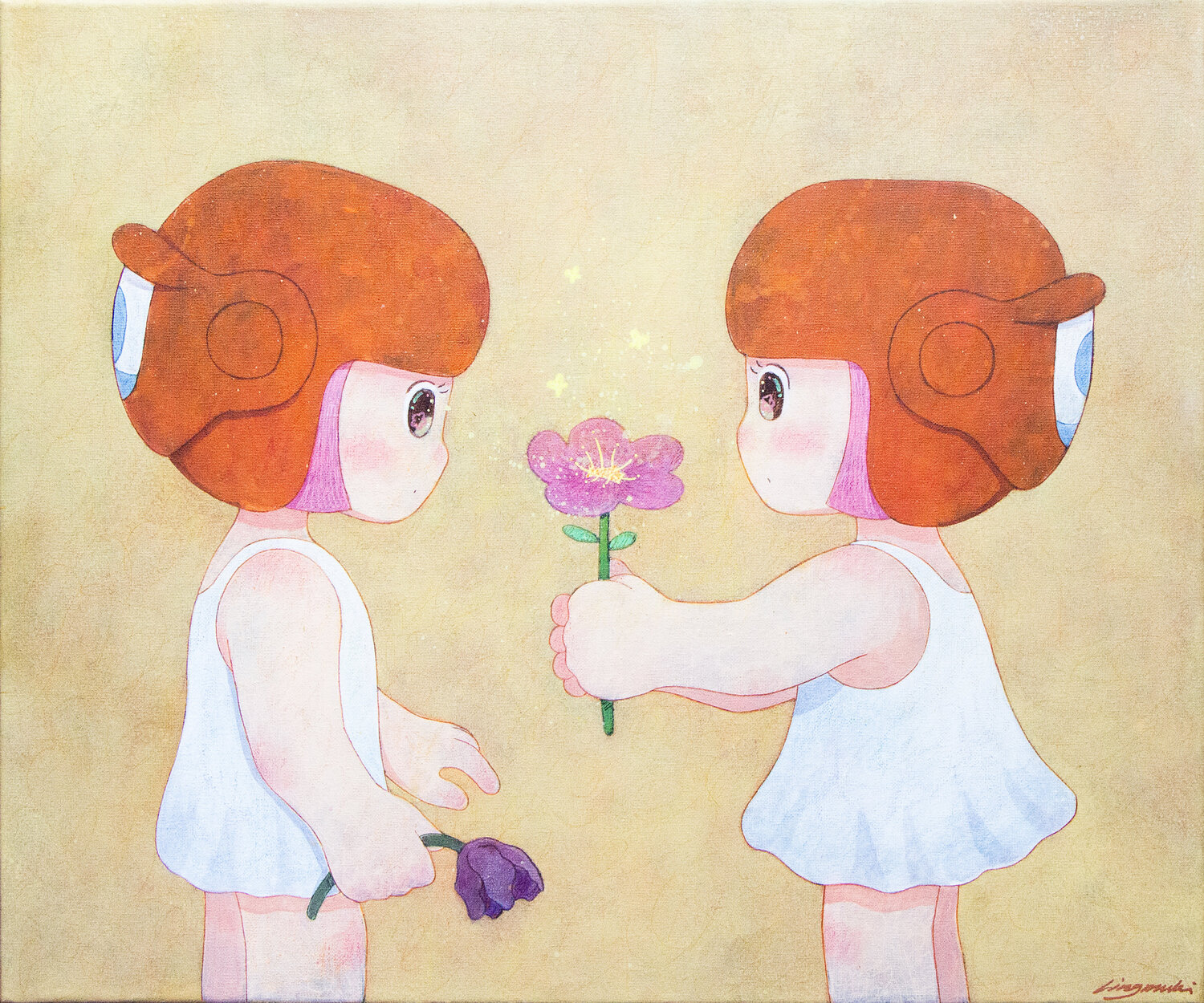 A Flower for Yourself Lingmuki Original painting for sale