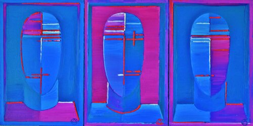 Blau-1-2-3 von Dmitri Svetchnikov, Malerei kaufen auf Singulart