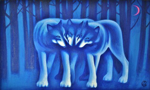 Wolfsrudel di Dmitri Svetchnikov, Pittura in vendita su Singulart