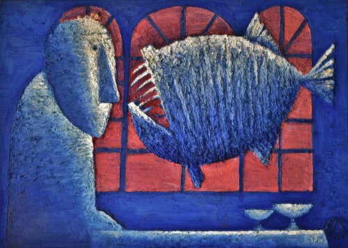 Mein Fisch di Dmitri Svetchnikov, Pittura in vendita su Singulart