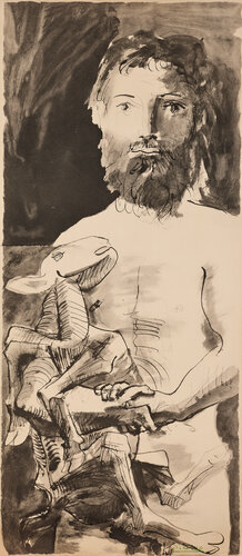 L'Homme au mouton. 1967. von Pablo Picasso, Werk auf Papier kaufen auf Singulart