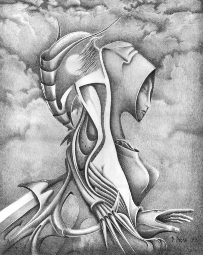 The Beauty and The Beast par Dzmitry Rusak, Dessin en vente sur Singulart