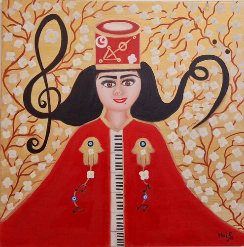 FEMME EN MELODIE di HAIFA MELLITI, Pittura in vendita su Singulart