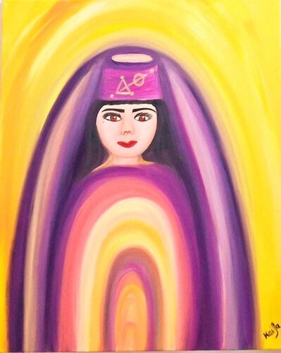 FEMME SPIRITUELLE di HAIFA MELLITI, Pittura in vendita su Singulart