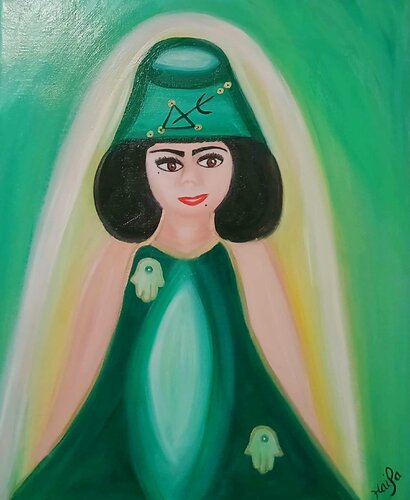 FEMME ET SPIRITUALITÉ di HAIFA MELLITI, Pittura in vendita su Singulart