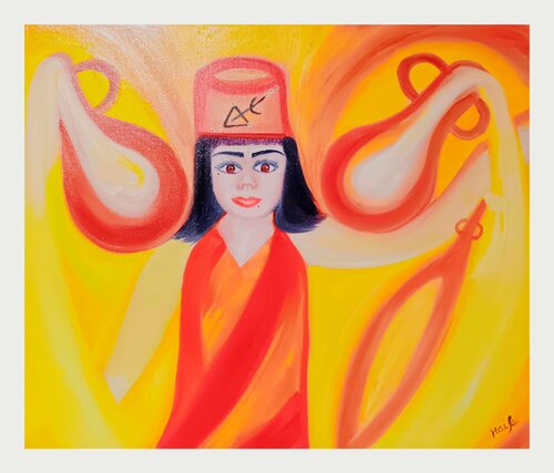 FEMME TRADITION ET LUMIÈRE von HAIFA MELLITI, Malerei kaufen auf Singulart