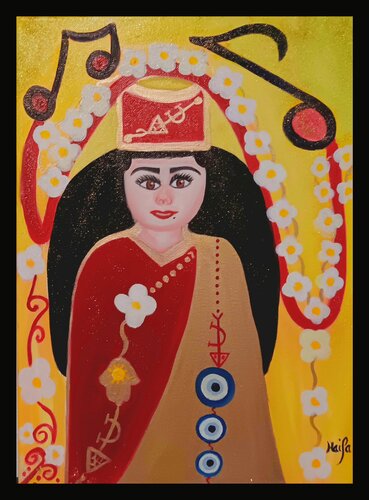 LA GARDIENNE DES MÉLODIES SACRÉES von HAIFA MELLITI, Malerei kaufen auf Singulart