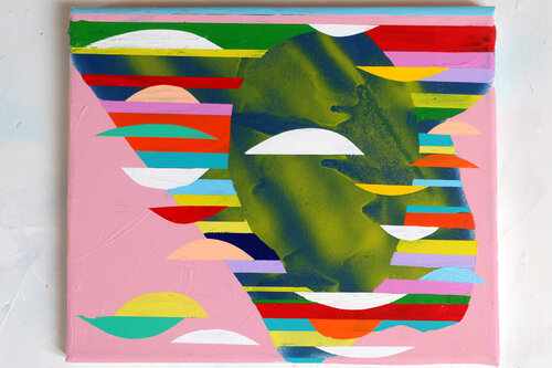 Avant que je m'ennuie (21 couchers de soleil) van Fred Michiels, Schilderij te koop op Singulart