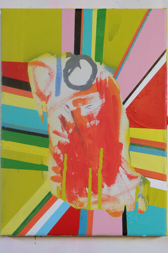 Tous les animaux ont une personnalité. (Autoportrait comme Karel Appel) von Fred Michiels, Malerei kaufen auf Singulart