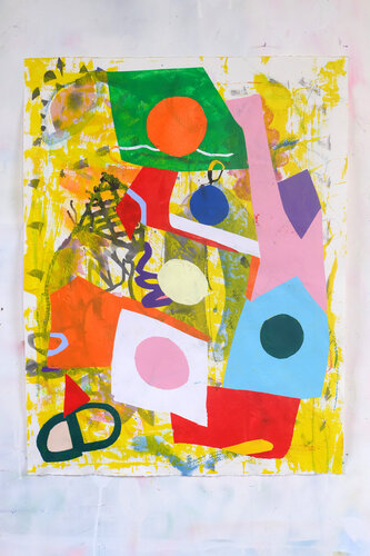 "sans porte d'entrée, vous n'aurez pas de visite" (autoportrait sans stratégie d'évasion) #3 van Fred Michiels, Schilderij te koop op Singulart