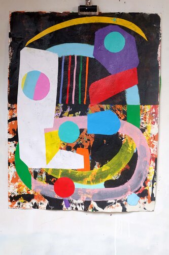 "sans porte d'entrée, vous n'aurez pas de visite" (autoportrait sans stratégie d'évasion) #2 van Fred Michiels, Schilderij te koop op Singulart