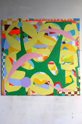 when objects are scaled to geologic time by Fred Michiels, Painting for Sale on Singulart