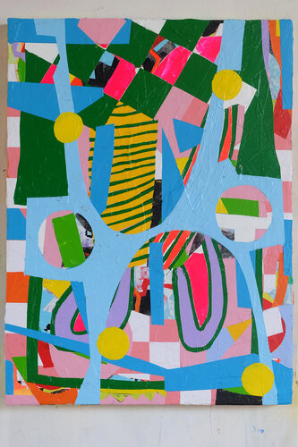 when objects are scaled to geologic time (Hindsight Perspective) by Fred Michiels, Painting for Sale on Singulart