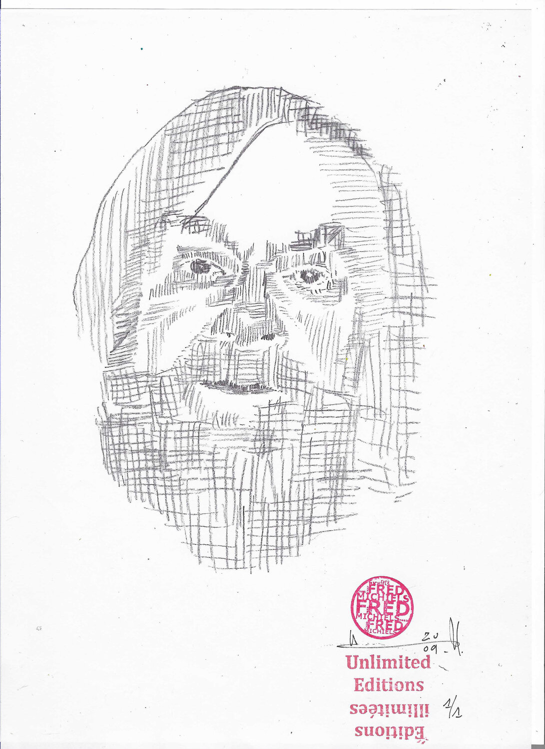 John Baldessari - Lithographie numérique signée à la main Fred Michiels Werk auf Papier zu verkaufen