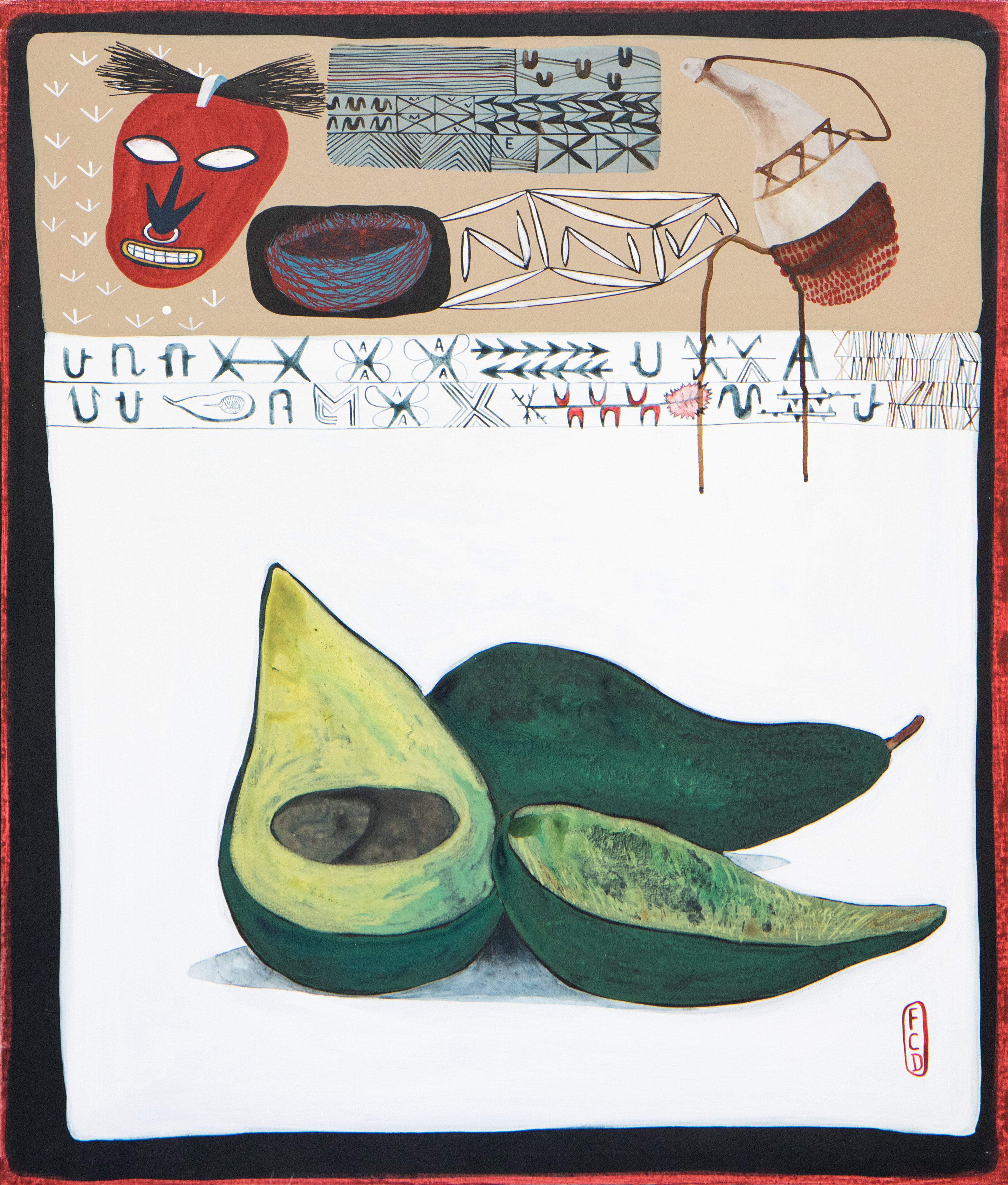 Thema avocado Gemälde