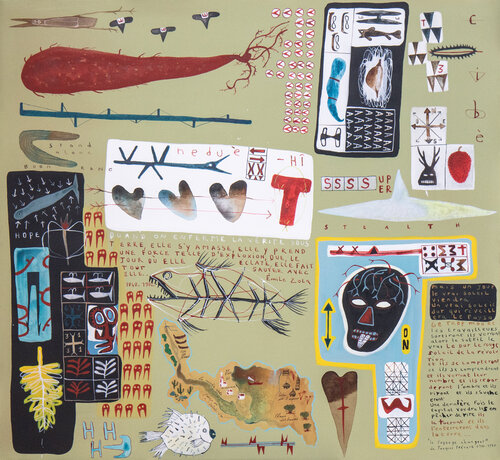 L'igname rouge par Foucaud Stéphane, Peinture en vente sur Singulart