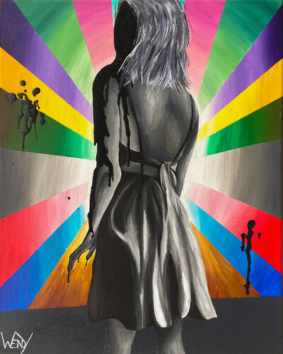 Verblassende Schatten: Die Dualität der Seele by Wendy Habegger, Painting for Sale on Singulart