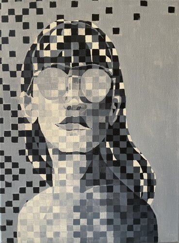 Pixelierte Identität van Wendy Habegger, Schilderij te koop op Singulart