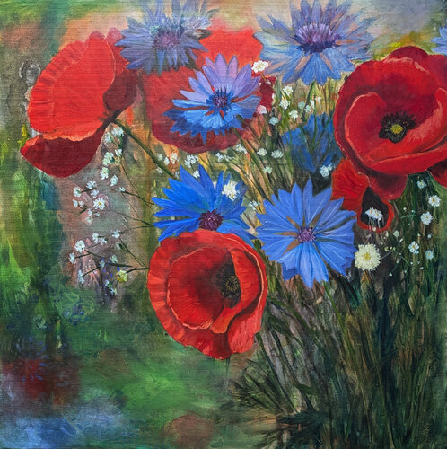 Sommerwiese by Angelika Fend, Painting for Sale on Singulart
