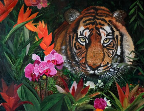In seinem Reich van Angelika Fend, Schilderij te koop op Singulart