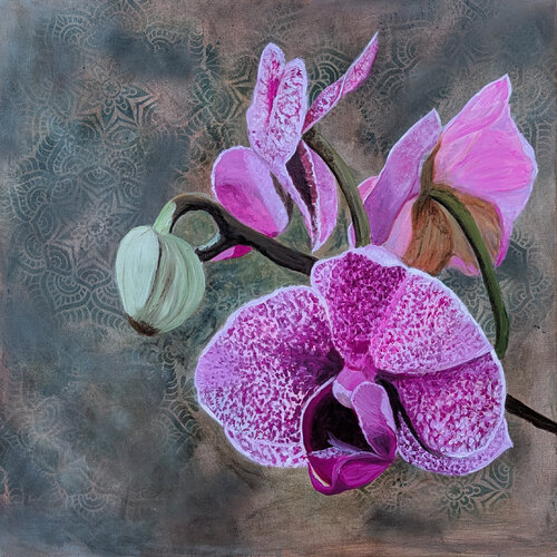 Orchidee van Angelika Fend, Schilderij te koop op Singulart