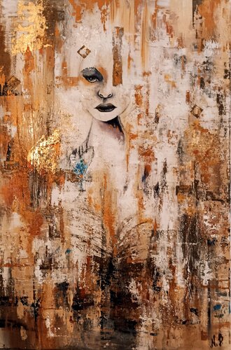 " Frammenti di oro e Silenzio " de Nicoletta Bertoncini, Pintura a la venta en Singulart