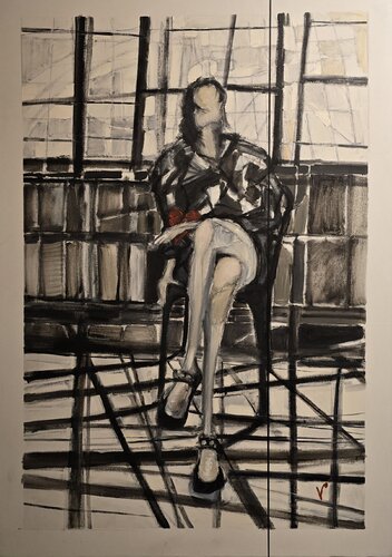 Muse: Annamarie in Paris by davide romano', Painting for Sale on Singulart